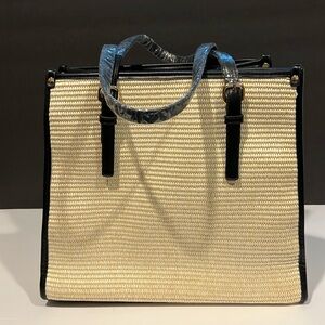 Moda Luxe Natural Black Brixley Medium Tote Bag